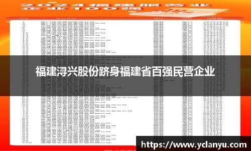 福建浔兴股份跻身福建省百强民营企业